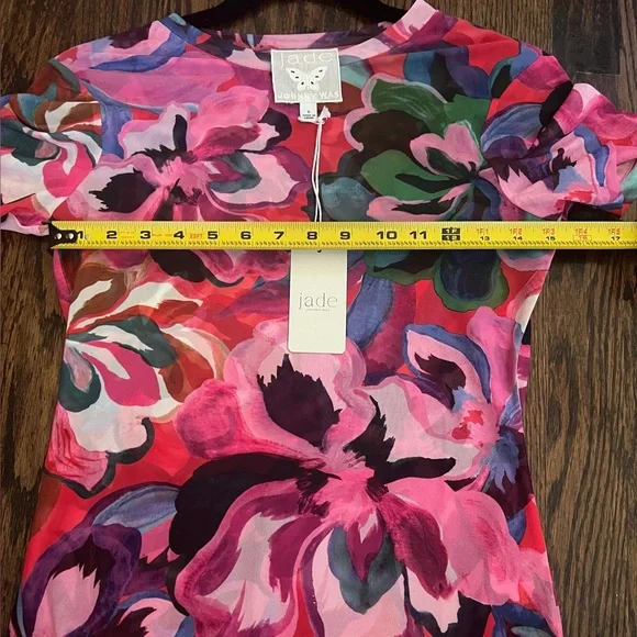 Johnny Was Multicolor Eleanor Mesh Short Sleeve Tee Size S - Picture 6 of 8